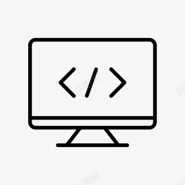 编码桌面web开发编码设备图标图标