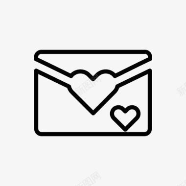 情人节的情书邮件日期心图标图标