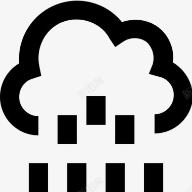 天气图标雨云多雨的气候图标图标