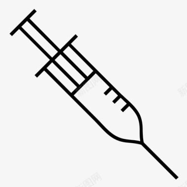 卡通帆船标识注射器药品针头图标图标