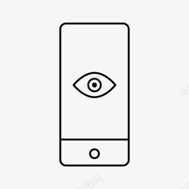 眼睛标志iphone视图设备眼睛图标图标