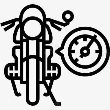摩托车速度表仪表摩托车图标图标