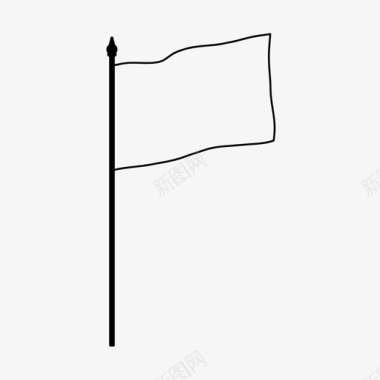 白旗飘扬和平图标图标