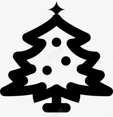 圣诞树假日冬季图标图标