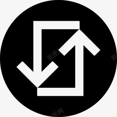 向左旋转重复循环重放图标图标