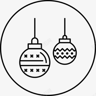 装饰球圣诞节迪斯科图标图标