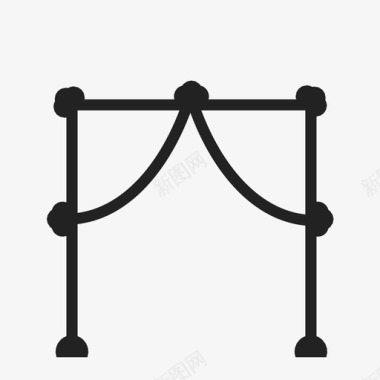 结婚拱门婚礼拱门庆典图标图标
