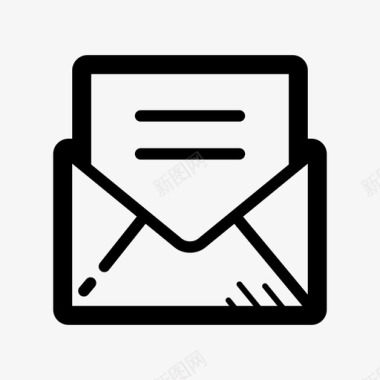 信件边框信息通信收件箱图标图标
