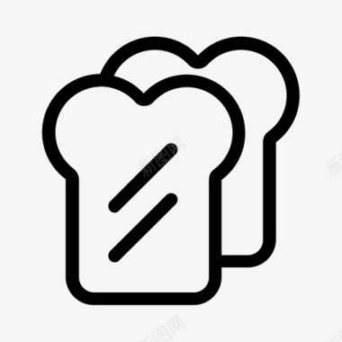 面包面包片早餐图标图标