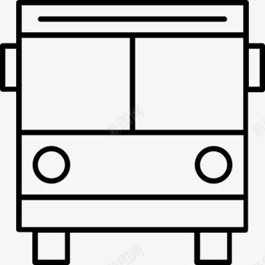 校车卡通画校车机器交通工具图标图标