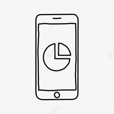iphone饼图设备手绘图标图标