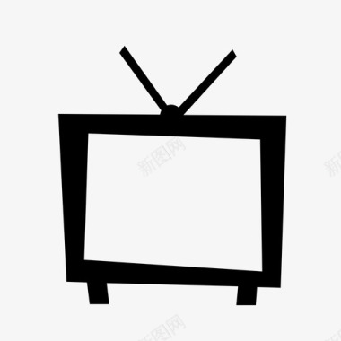 旧电视天线复古图标图标