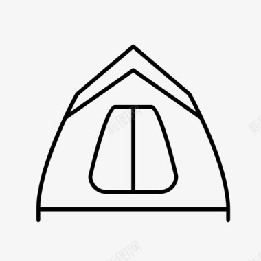 户外露营帐篷露营地野营图标图标