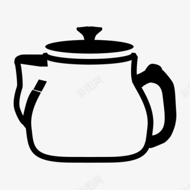 茶壶咖啡绿色图标图标