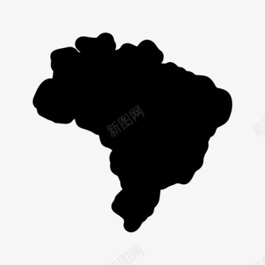 巴西巴西地图图标图标