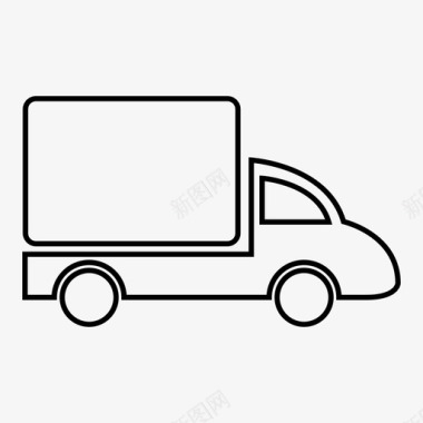 送货卡车卡车送货物流图标图标