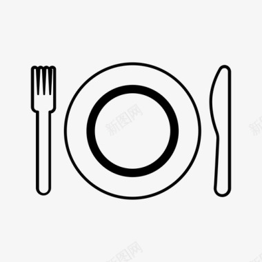 餐盘餐叉餐刀图标图标