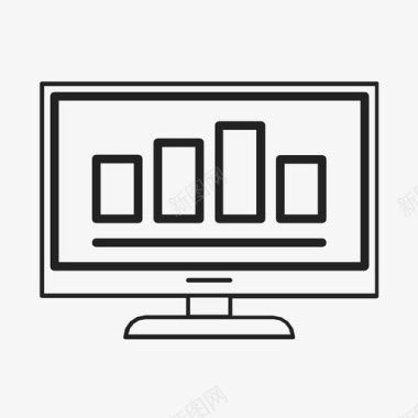 信息图表矢量基金图表监视器分析图表图标图标