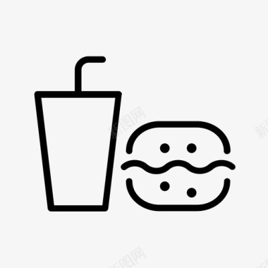 午餐汉堡快餐图标图标