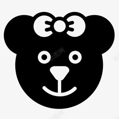 熊熊脸黑熊图标图标
