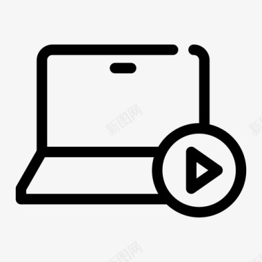 视频教程笔记本电脑学习图标图标