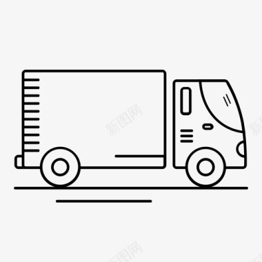 送货车箱式货车汽车图标图标