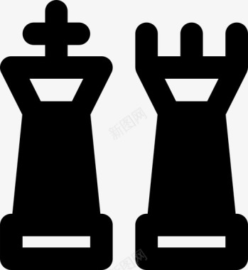 国际象棋棋子游戏图标图标