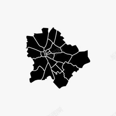 布达佩斯行政区划城市地图图标图标