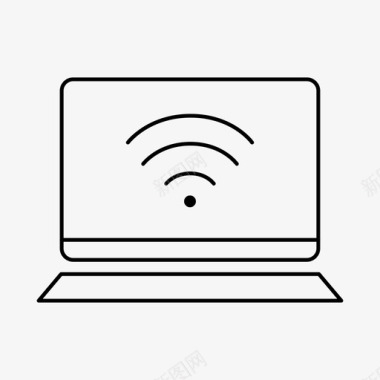 信号标识笔记本电脑wifi设备屏幕图标图标