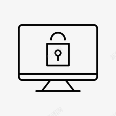 安全桌面锁设备屏幕图标图标