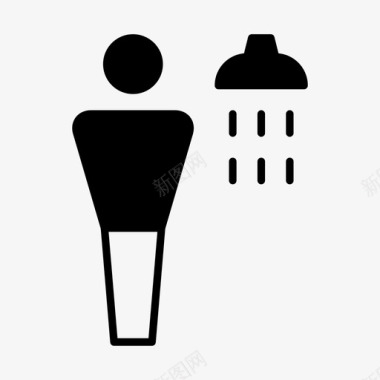 标识标牌男士淋浴卫生间标牌图标图标