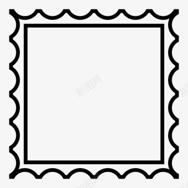 邮票艺术框架图标图标