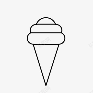 冰淇淋矢量图冰淇淋蛋卷派对图标图标