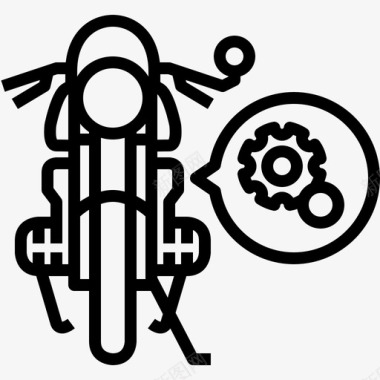 摩托车齿轮驱动发动机图标图标