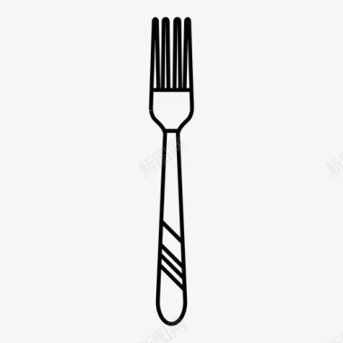 叉子餐具盘子图标图标
