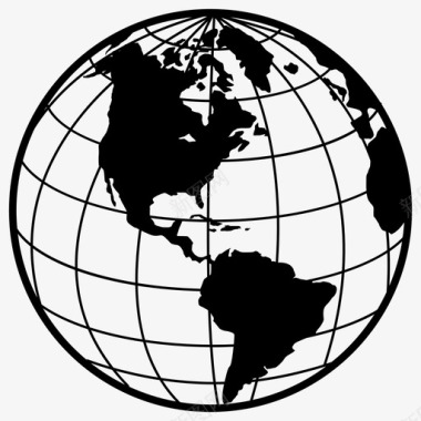 北美南美地图世界环球美国地球图标图标