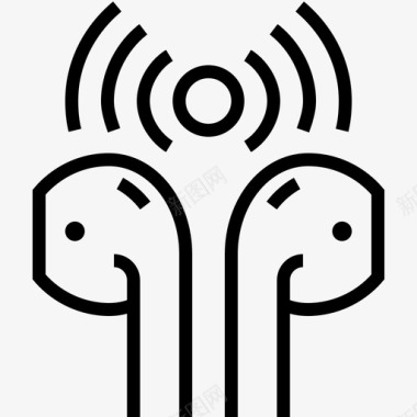 苹果airpods声音耳机音乐图标图标