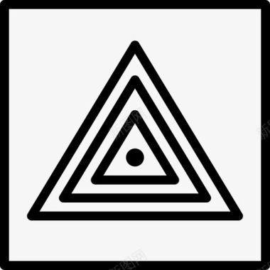 几何抽象元素三角形抽象眼睛图标图标