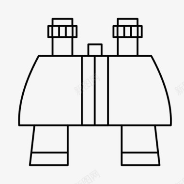 户外便携双筒望远镜观鸟徒步旅行图标图标