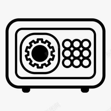 储物柜保险箱银行储物柜保险柜图标图标