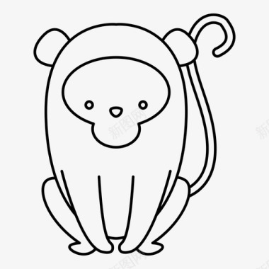 猴子动物图标图标