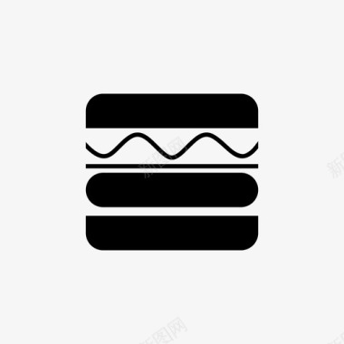 汉堡双人食物图标图标