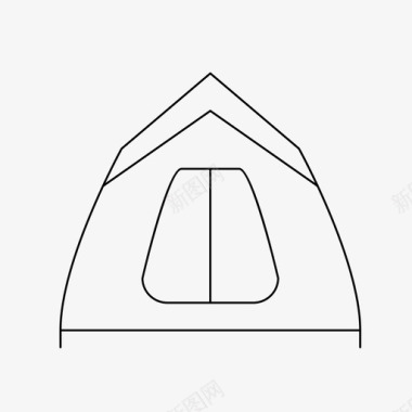 户外露营帐篷露营地野营图标图标