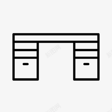 精美书桌书桌橱柜家具图标图标