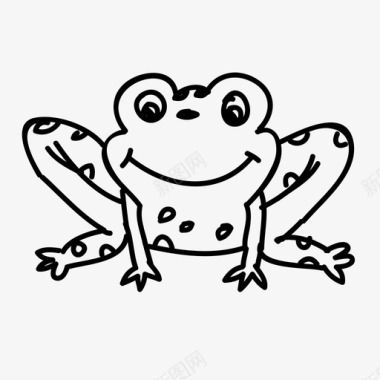 青蛙动物池塘图标图标