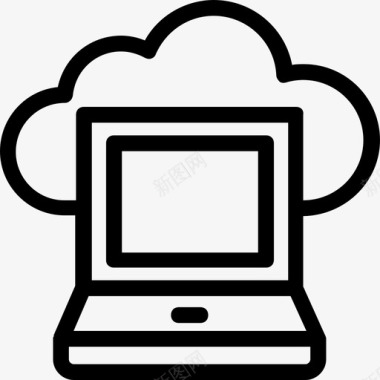 云连接云计算笔记本电脑图标图标