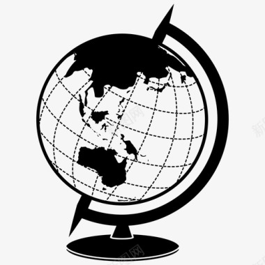 世界地球仪亚洲澳大利亚图标图标