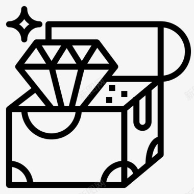 宝箱中国钻石图标图标