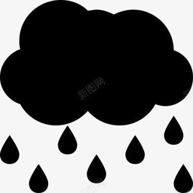 雨雨云雨气候图标图标