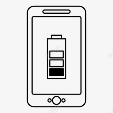 短信手机icon智能手机充电电平图标图标